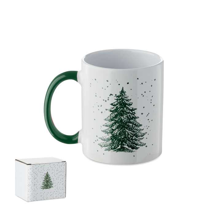 Mug de Noël personnalisé céramique 300 ml Festimug Vert 